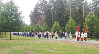 Andacht an der Wolfschützenkapelle