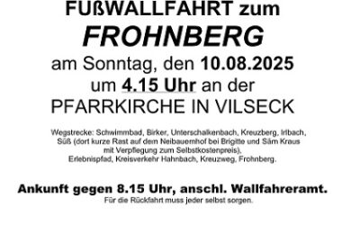Fußwallfahrt zum Frohnberg 2025
